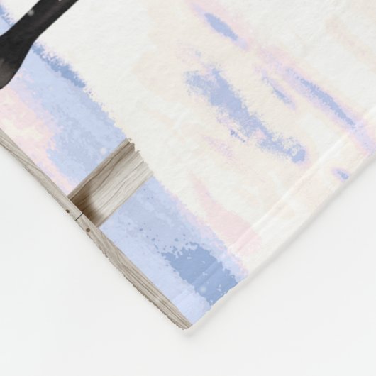 Brawn Bay Quarter Pferde im Schnee Fleecedecke (Ecke)