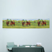 Brawn Bay Quarter Pferde im Sommer Weide Banner (Messeveranstaltung)