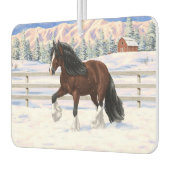 Brawn Bay Sinti und Roma Vanner Pferdefüsse im Sch Autolufterfrischer (Links)