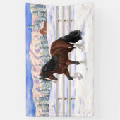 Brawn Bay Sinti und Roma Vanner Pferdefüsse im Sch Banner (Vertikal)