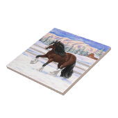 Brawn Bay Sinti und Roma Vanner Pferdefüsse im Sch Fliese (Seite)