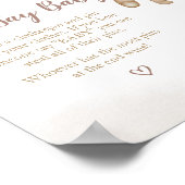 Brawn Bear Balloon Baby Shower Say Baby nicht Poster (Ecke)