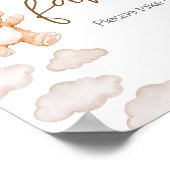 Brawn Bear Balloon Bearly Wait Baby Shower Favorit Poster (Ecke)