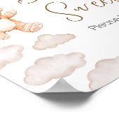 Brawn Bear Balloon Bearly Wait Babys sind süß Poster (Ecke)
