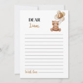 Brawn Bear Birthday Time Capsul Message Card Dankeskarte (Vorderseite)