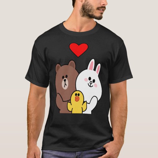 Brawn Bear Cony Bunny Rabbit Duck Wir Liebe Sie T-Shirt (Vorderseite)