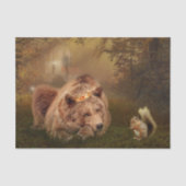 Brawn Bear Fantasy Fairytale Forest Seidenpapier (Vorderseite)