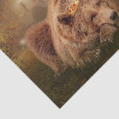 Brawn Bear Fantasy Fairytale Forest Seidenpapier (Ausschnitt)