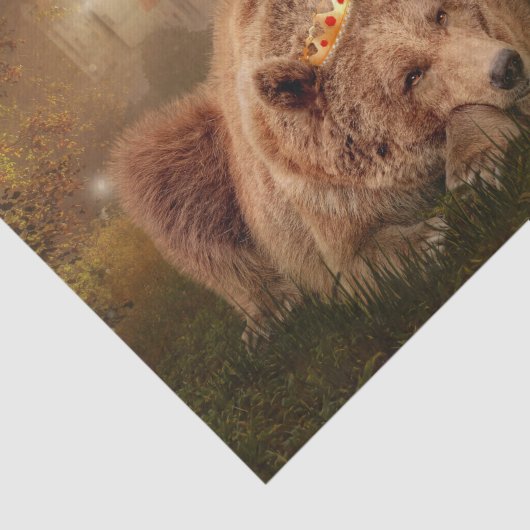 Brawn Bear Fantasy Fairytale Forest Seidenpapier (Ausschnitt)