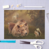 Brawn Bear Fantasy Fairytale Forest Seidenpapier (Handwerk)