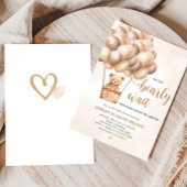 Brawn Bear Hot Air Ballon Babydusche Einladung