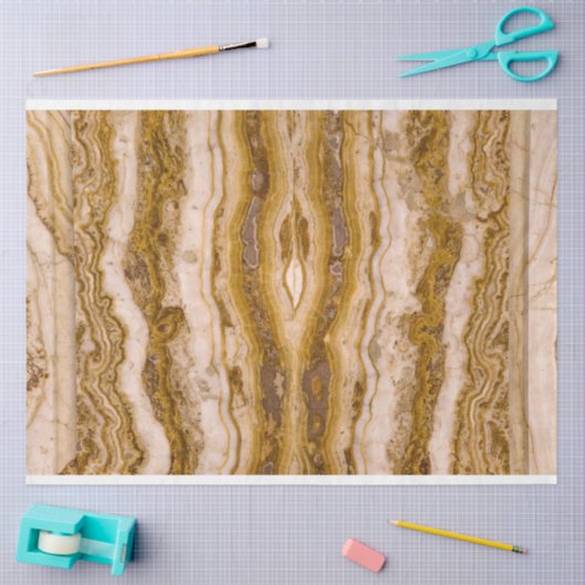 Brawn Beige Grain Marble Decoupage  Seidenpapier (Basteln)