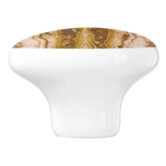 Brawn Beige Grain Marble Keramikknauf (Seitenansicht)