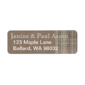 Brawn Beige Karierte Rücksendeadresse (Vorne)