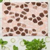 Brawn Beige Pink Coral Orange Geschirrtuch (Gefaltet)