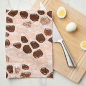 Brawn Beige Pink Coral Orange Geschirrtuch (Viertel Falte)
