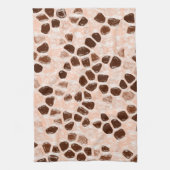 Brawn Beige Pink Coral Orange Geschirrtuch (Vertikal)