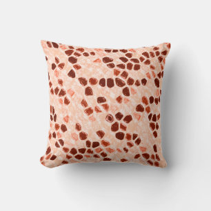Brawn Beige Pink Coral Orange Kissen