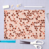 Brawn Beige Pink Coral Orange Seidenpapier (Handwerk)