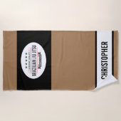 Brawn Belt BJJ Qualität Seit 1925 Gym Dojo Strandtuch (Vorderseite)