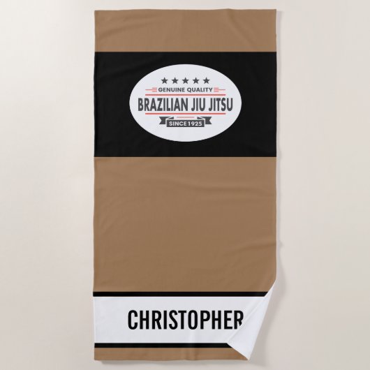 Brawn Belt BJJ Qualität Seit 1925 Gym Dojo Strandtuch (Vorderseite)
