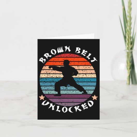 Brawn-Belt-Level-Unlock-Performance-Karate Behalte Karte (Vorderseite)