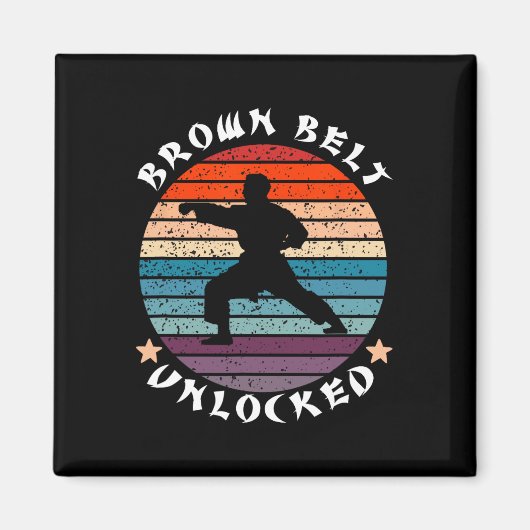 Brawn-Belt-Level-Unlock-Performance-Karate Behalte Magnet (Vorne)