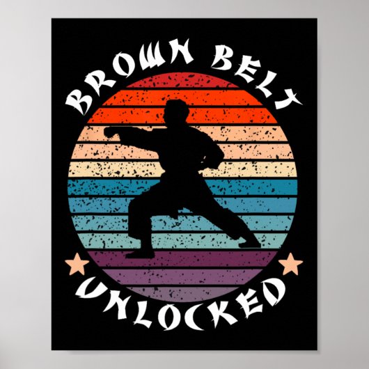Brawn-Belt-Level-Unlock-Performance-Karate Behalte Poster (Vorne)
