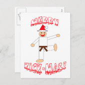 Brawn Belt Merry Kick-Mas! Feiertagspostkarte (Vorne/Hinten)