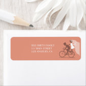 Brawn Bicycle Couple Wedding Return Label (Insitu)