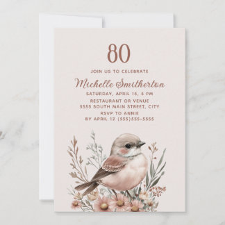 Brawn Bird 80. Geburtstag Einladung