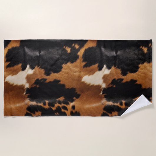 Brawn Black Cowhide Strandtuch (Vorderseite)