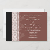 Brawn Black Modern Magnetic Wedding Einladung (Vorderseite)