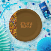 Brawn Blätter Familie Ansammlung glücklich dank Pappteller (Party)