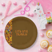 Brawn Blätter Familie Ansammlung glücklich dank Pappteller (Party)