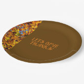 Brawn Blätter Familie Ansammlung glücklich dank Pappteller (Schrägansicht)