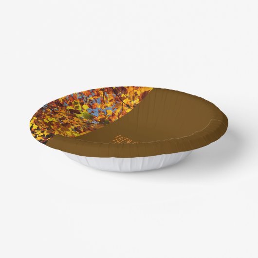 Brawn Blätter Glückwunsch Thanksgiving Danke Pappteller (Gewinkelt)