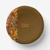 Brawn Blätter Glückwunsch Thanksgiving Danke Pappteller (Vorderseite)