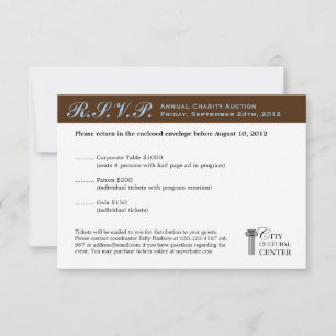 Brawn Blue Business Gala Event UAWG RSVP Karte