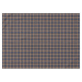 Brawn Blue Tartan Kariertes rustikales Muster Tischdecke (Vorderseite (Horizontal))