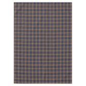 Brawn Blue Tartan Kariertes rustikales Muster Tischdecke (Vorderseite)