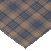 Brawn Blue Tartan Kariertes rustikales Muster Tischdecke (Schrägansicht)