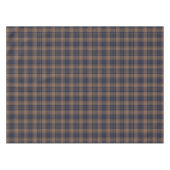 Brawn Blue Tartan Kariertes rustikales Muster Tischdecke (Vorderseite (Horizontal))