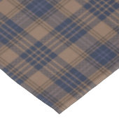 Brawn Blue Tartan Kariertes rustikales Muster Tischdecke (Schrägansicht)
