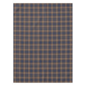 Brawn Blue Tartan Kariertes rustikales Muster Tischdecke (Vorderseite)