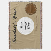 Brawn Blume Ribbon Template von Kenneth Yoncich Decke (Vorderseite Vertikal)