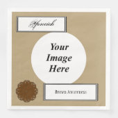 Brawn Blume Ribbon Template von Kenneth Yoncich Serviette (Vorderseite)