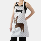 Brawn Boston Terrier mit Knochen, Paws & Individue Schürze (InSitu)