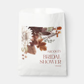 Brawn Burgundy Fall Liebe Blumenkohl Brautparty Geschenktütchen (Vorderseite)