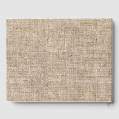Brawn Burlap Minimal Rustic Country Wedding Gästebuch (Rückseite)